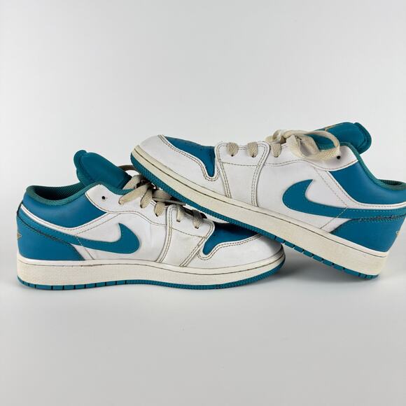 Nike Air Jordan 1 Aquatone Low Sneakers Boy's 7Y 553560-174 Basketball DIRTY - Picture 6 of 9